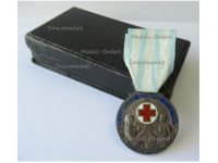Greece WW2 Hellenic Red Cross Silver Medal 1924 Attributed to Male Nurse Dated 1941 Boxed