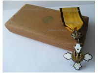 Greece WW2 Royal Order of the Phoenix Officer's Gold Cross King Paul's Issue 1947 Boxed by Anagnostopoulos