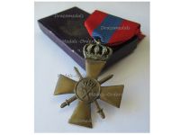 Greece WW2 War Cross of Military Merit 1940 2nd Class with Silver Crown 1st Type Boxed