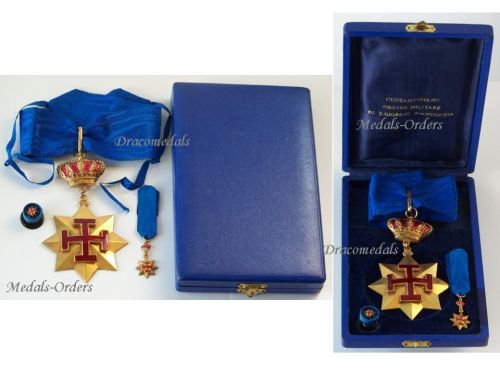 Military Order of St George of Antioch Commander's Cross Set Boxed with Miniature & Lapel Pin Boutonniere