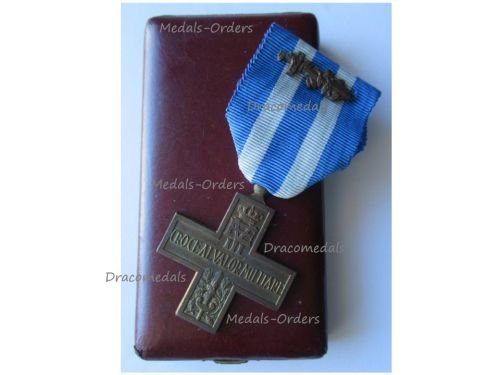 Italy WW2 Cross for Military Valor Croce Al Valor Militare 1941 1942 with Gladius Sword FERT Boxed by Cravanzola