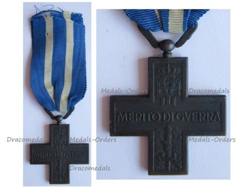 Italy WW1 Cross for War Merit Maker Marked M