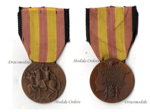 Italy Spanish Civil War Commemorative Medal 1936 1939 by Johnson & Affer Type A