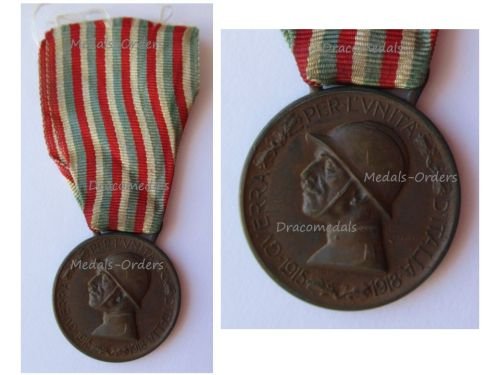 Italy WW1 Italian Unification Commemorative Medal for the War of 1915 1918 by Sacchini