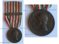 Italy WW1 Italian Unification Commemorative Medal for the War of 1915 1918 with clasp 1917 by Sacchini 