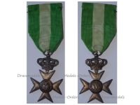 Italy WW1 Silver Military Cross with Crown for Long Service XVI for 40 Years for NCOs by the Military Union Marked 800