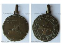 Italy WW1 RN Amalfi Armored Cruiser Patriotic Medal 1909