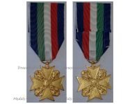 Italy Gilt Long Service Cross XVI for 16 Years for Officers 1965 Italian Republic