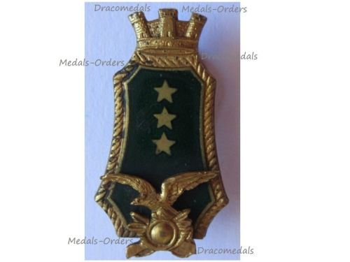 Italy Officer Rank Insignia Badge of Alpini Captain (Alpine Mountain Infantry Troops) Italian Republic Korean War 1950 1953 Maker Marked