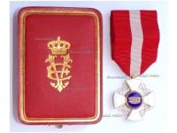 Italy WW1 Order of the Italian Crown Knight's Cross King Vittorio Emanuele III Boxed by Cravanzola