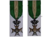 Italy WW1 Silver Military Cross with Crown for Long Service XVI for 40 Years for NCOs by the Military Union Marked A