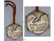 Italy WW2 Commemorative Medal of the 4th Alpine Regiment (Mountain Infantry) Battalion Saluzzo 22nd Company of the Taurinense Division Silver 800
