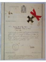 Italy Albania WW2 Commemorative Cross of the 11th Army for the Campaign in Greece & Yugoslavia 1940 1941 by Mori, Diploma to NCO, 11th Alpini Regiment