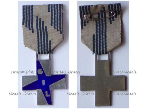 Italy WW2 GIL Blue Cross of Merit Mussolini's Fascist Youth Organization 1937 for Boys of Age 14-18