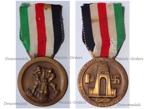 Germany Italy WW2 Afrika Korps Medal for the Joint Italo-German Operations in North Africa 1942 1943 by De Marchis & Lorioli