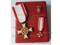 Maltese Sovereign Military Hospitaller Order of Saint John of Jerusalem Rhodes & Malta Knight's Set Order pro Merito Melitensi Boxed by Cravanzola