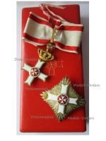 Maltese Sovereign Military Hospitaller Order of Saint John of Jerusalem Rhodes Malta Grand Officer Set Order pro Merito Melitensi Boxed by Cravanzola