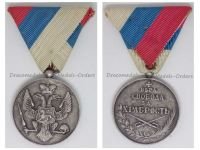 Montenegro WW1 Military Bravery Medal in Silvered Bronze