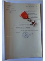 Morocco Royal Order of Ouissam Alaouite Knight's Star 2nd Type with Diploma 1933