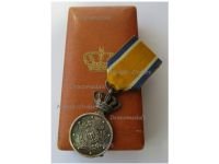 Netherlands WW1 Order of Orange Nassau Silver Medal Boxed by M. J. Goudsmit