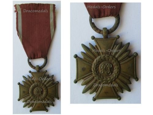 Poland WW2 Cross of Merit Bronze Class PR Republic of Poland 1923