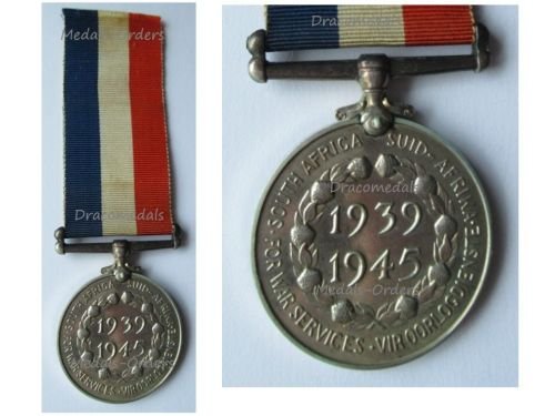 South Africa WW2 Medal For War Services 1939 1945