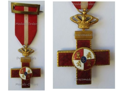 Spain WW2 Order Military Merit Cross with Red Distinction General Franco 1938 1975