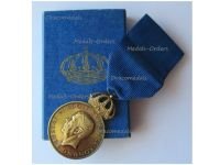 Sweden His Majesty The King’s Medal King Gustaf VI Adolf Gold Class 1966 by the Swedish Royal Mint Boxed