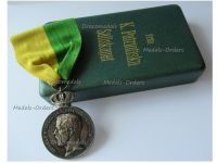 Sweden Silver Medal of the Royal Swedish Patriotic Society for Long and Faithful Service Boxed by Lindberg King Gustav V Named Dated 1933