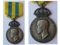 Sweden WW2 Women's Voluntary Defense Service Silver Medal (Lotta Corps Medal) 1946 King Gustav V Issue by Sporrong