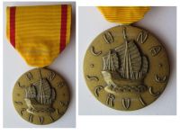 USA WWII China Service Medal, USMC Issue, Marked G.GI