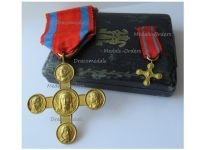 Vatican WW1 Lateran Cross 1st Class Gold 1903 Boxed Set with Miniature by S. I. Arte della Medaglia (SIM Roma)