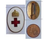 Austria Hungary WW1 Cap Badge Hungarian Red Cross Volunteers 1914 1918 2nd Type