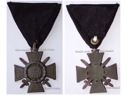 Hungary WW2 Fire Cross 1941 for Combatants Posthumous Award 1941 Issue