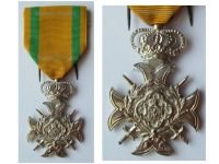 Luxembourg WW1 Army Cross for 30 Years Military Service for NCOs and Other Ranks Silver 950 by Wunsch 
