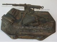 France WW1 Trench Art Hotchkiss Machine Gun M1914 Inkwell 4th Hussar Regiment by Ouveb