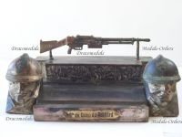 France WW1 Trench Art Machine Gun Chatellerault FM1924/29 Inkwell Camp du Ruchard by Malespina & Richer