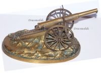 France WW1 Patriotic Deskweight Artillery Gun Howitzer 75mm M1897 by Rabisse