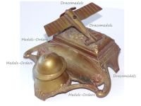 France WW1 Patriotic Inkwell Morane Saulnier Type N by Ouveb
