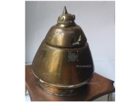 France WW1 Trench Art Inkwell German Artillery Fuze KZ14 as Spiked Helmet for the Battle of Bois Le Pretre 1914 1915