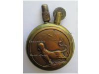 France WW1 Trench Art Petrol Lighter French Prime Minister Clemenceau The Tiger and 75mm Artillery Gun