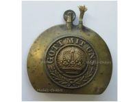 Germany WW1 Trench Art Petrol Lighter "Gott mit Uns" – German Army Soldier Buckle Form, Semicircular Type