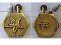 USA WW1 Trench Art Petrol Lighter Eagle US Army Flag and French 75mm Artillery Gun 1917 1918