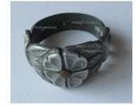 France WW1 Patriotic Soldier's Ring Four Leaf Clover, Aluminum