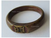 Germany WW1 Patriotic Bronze Ring, Iron Cross