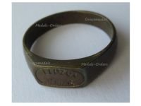 Germany WW1 Patriotic Bronze Ring, Feldzug 1914 1916