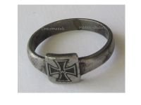 Germany WW1 Patriotic Ring with the Iron Cross EK1 1914, Gold Gab Ich  Fur Eisen (I Gave Gold for Iron)